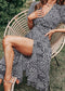 Boho Midi Dress Leopard Print Alina